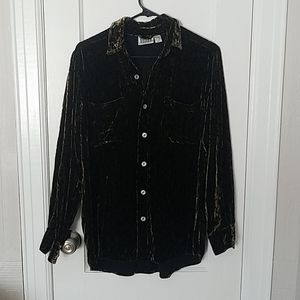 Chico's Velevet button down shirt